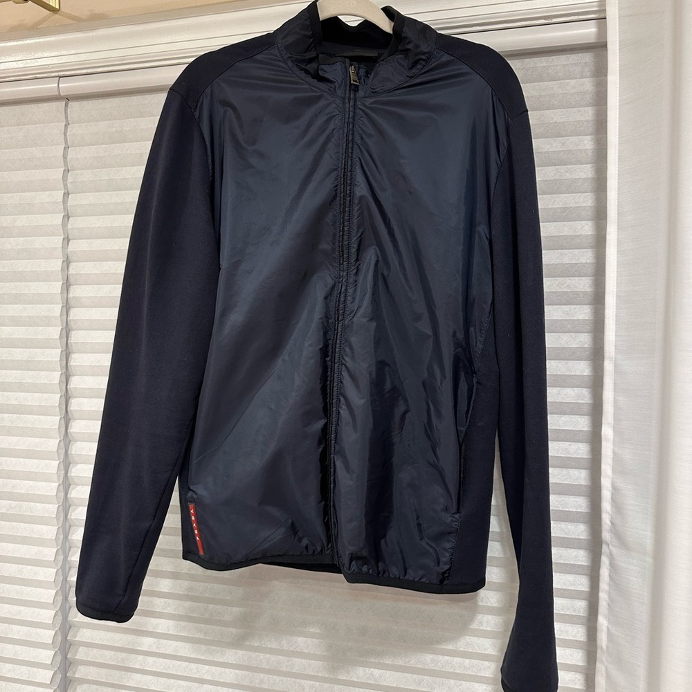 Prada Nylon Jacket red tab vintage. Men’s large, blue, great condition.